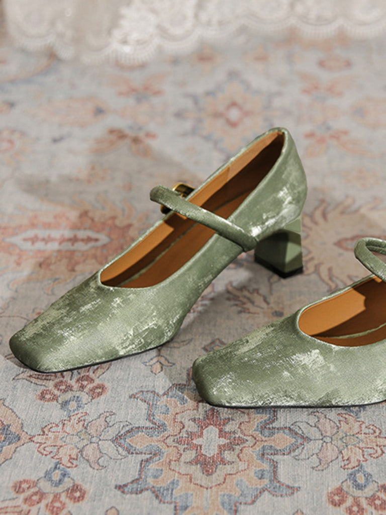 Elegant Green Vintage Retro Shoes 5