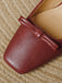 Ballerine Bordeaux Vintage con Fiocco Punta Quadrata Slip-On 7