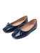 Ballerine vintage con fiocco e punta quadrata e finitura in PU 3