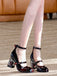 Scarpe con tacco alto in vernice rose Mary Jane