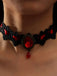 Collana in pizzo retrò nero di Halloween