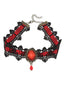 Collana in pizzo retrò nero di Halloween