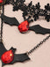 Collana con pipistrello in pizzo retrò di Halloween