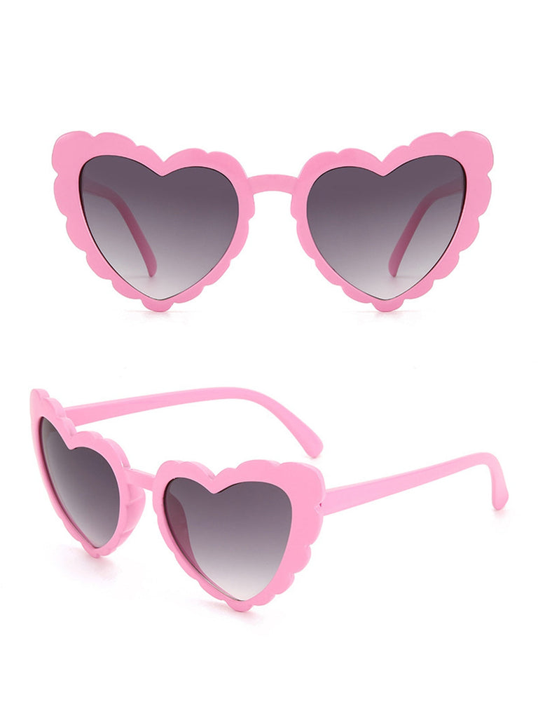 Occhiali da sole vintage con montatura a cuore curvo