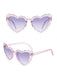 Occhiali da sole vintage con montatura a cuore curvo