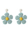 Orecchini pendenti con fiori e strass boho ruffia