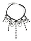 Collana gotico con nappe in cristallo artificiale nero