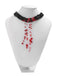 Collana gotico con ciondolo a goccia di sangue con perline