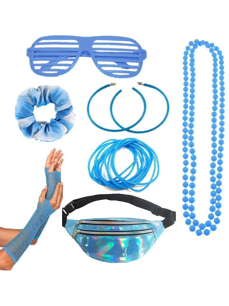 Set di accessori colorati per costumi retrò anni '80