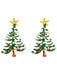 Orecchini con strass a forma di albero di Natale