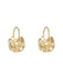 Orecchini Bianchi Vintage con Cristalli a Fiore 2