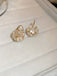 Orecchini Bianchi Vintage con Cristalli a Fiore 5