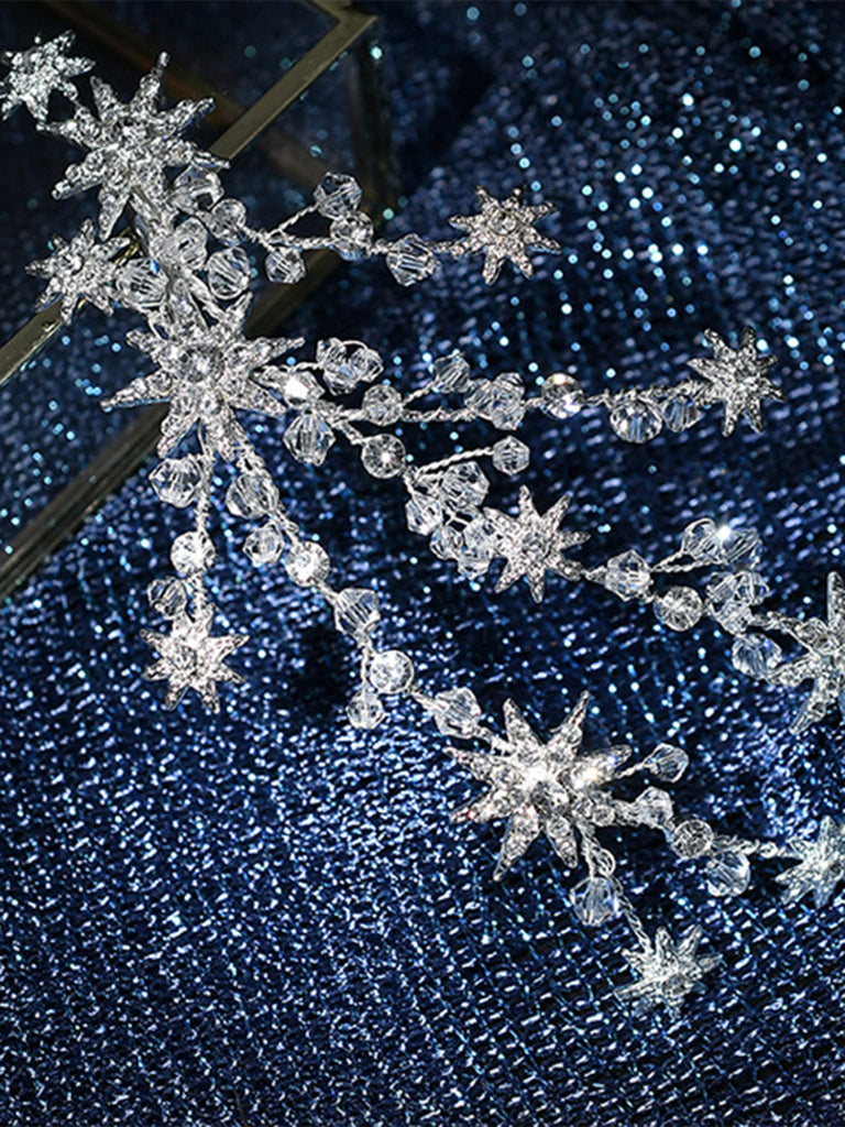 Molletta per Capelli a Stella con Raggi e Strass Argento 6
