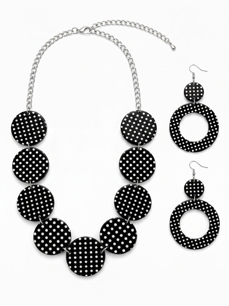 Black Polka Dot Jewelry Set