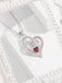 Collana Vintage Doppio Cuore Intrecciato con Cristallo Rosso d'Amore 3