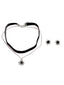 Set di choker con ciondolo Edelweiss in velluto e orecchini