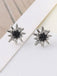 Orecchini a Bottone Argento Stella Alpina con Strass 2