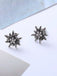 Orecchini a Bottone Argento Stella Alpina con Strass 5