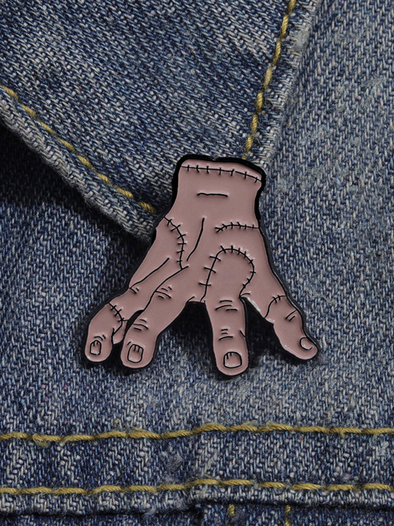 Accessori Beige Stitched Zombie Hand di Halloween Spilla 3