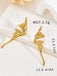 Orecchini Oro Wing Geometrico Creativo a Bottone 2