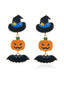 Orecchini di Halloween in Smalto con Zucca Cappello da Mago Pipistrello e Caramella