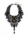 Accessori Nero Gotico Vittoriano in Pizzo Gemma Pendant Choker Collana