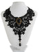 Accessori Nero Gotico Vittoriano in Pizzo Gemma Pendant Choker Collana 3