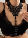 Accessori Nero Gotico Vittoriano in Pizzo Gemma Pendant Choker Collana 4