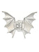 Pinza per capelli vintage gotica con ali di pipistrello metallizzate 4