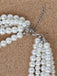 Collana Bianca a Più Strati con Perle Finte d'Effetto 3