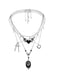 Collana di Halloween in stile gotico nero metallizzato
