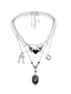 Collana di Halloween in stile gotico nero metallizzato