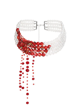 Collana gotico a forma di goccia di sangue Halloween