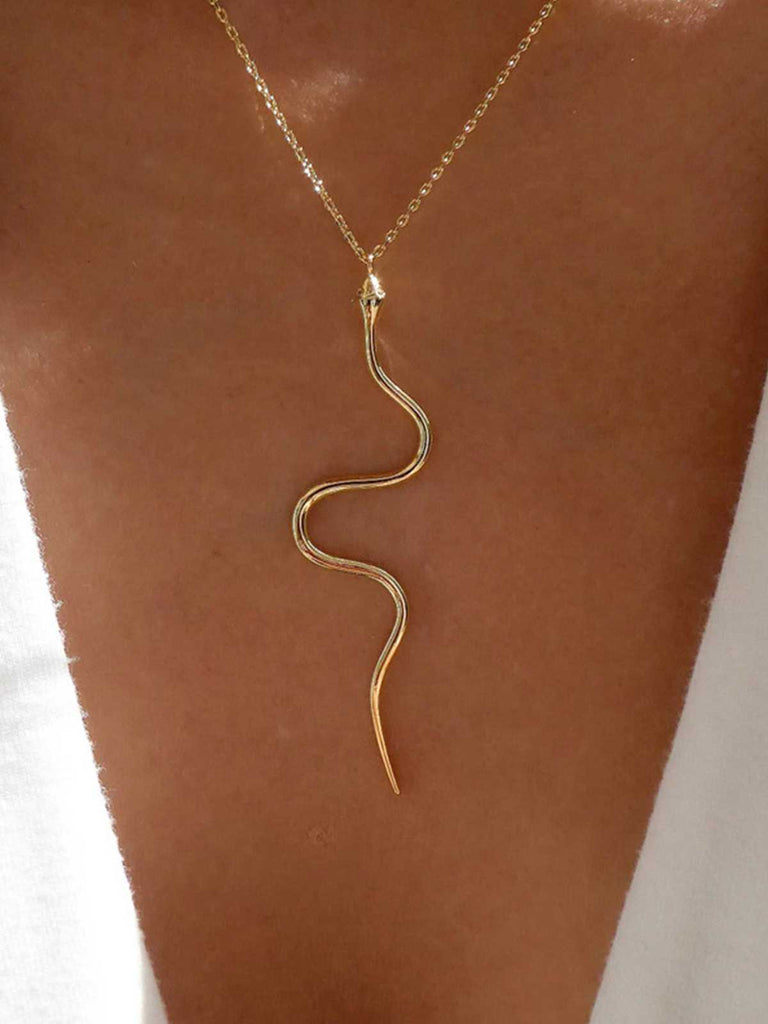 Collana vintage in oro con serpente
