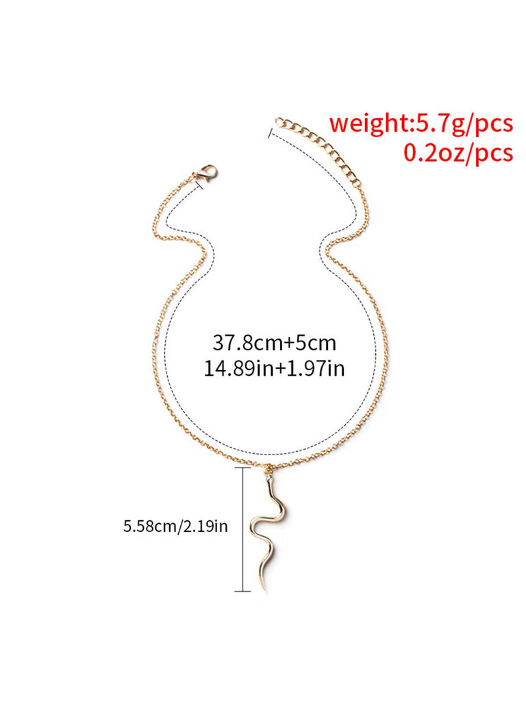 Collana vintage in oro con serpente
