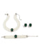 Set di collana bracciale e orecchini con perle e pietre preziose