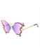 Occhiali da sole vintage con strass a farfalla sfumati