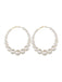 Orecchini vintage a cerchio grande con perle