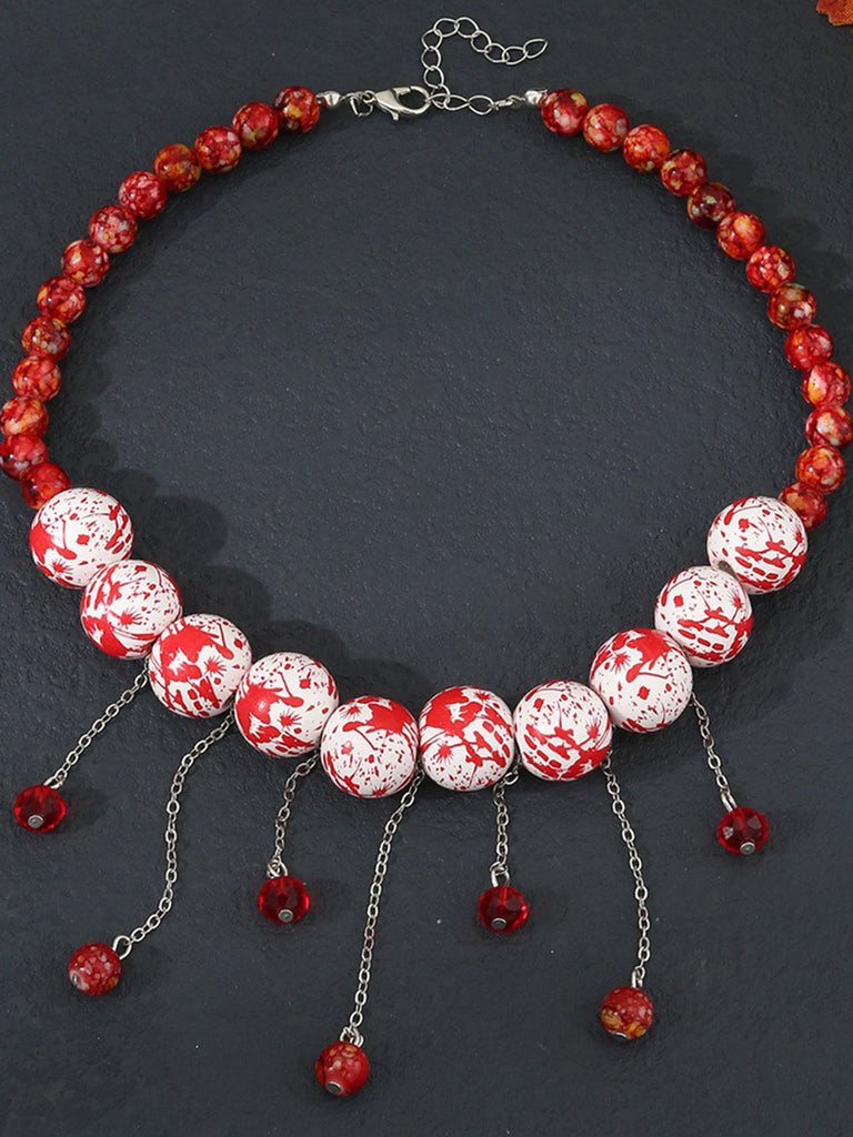 Collana gotica con sangue bianco di Halloween