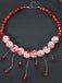 Collana gotica con sangue bianco di Halloween