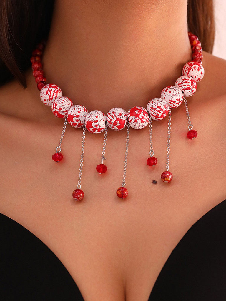 Collana gotica con sangue bianco di Halloween