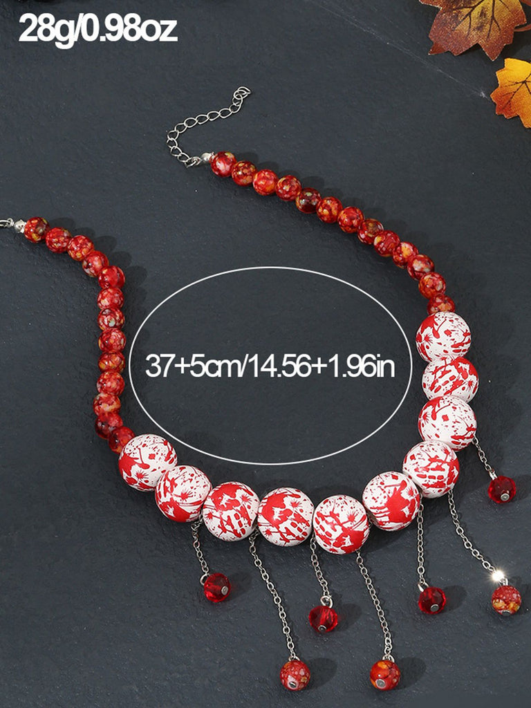 Collana gotica con sangue bianco di Halloween