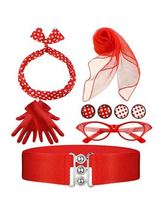 Set di accessori retrò a pois anni '50
