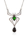 3PCS Set di collana e orecchini e anello ragno verde