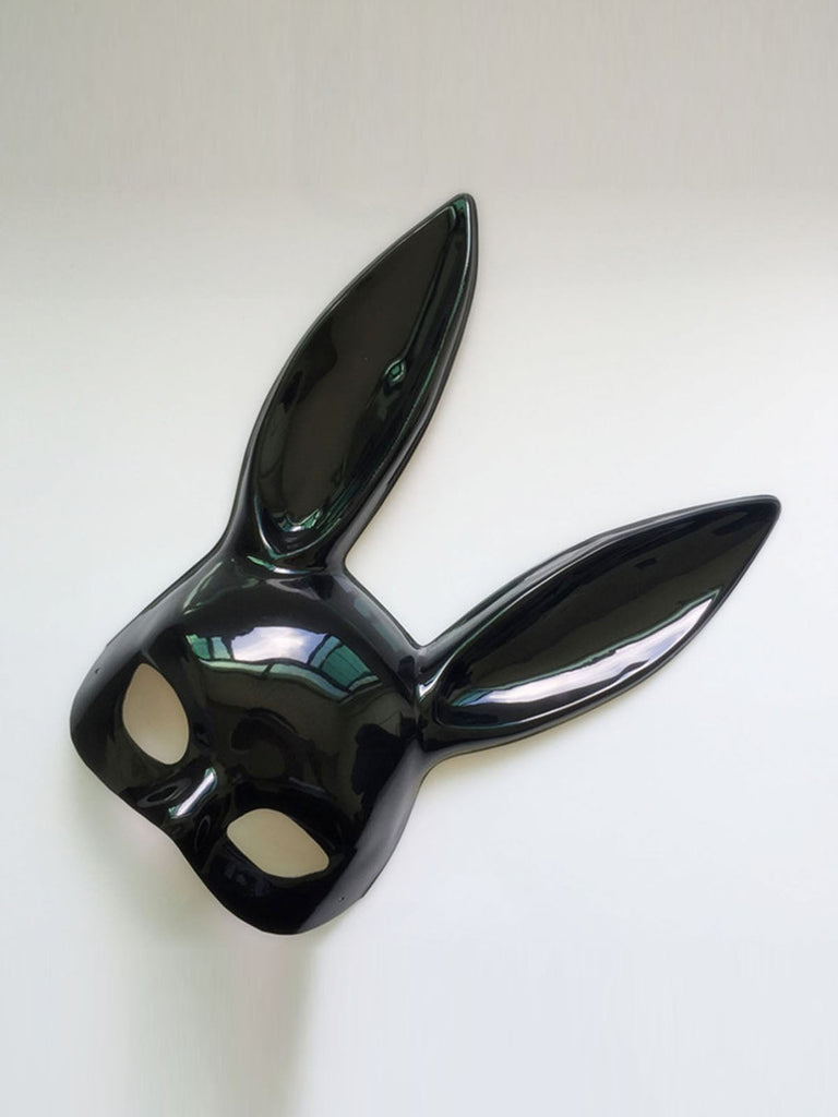 Maschera mezza faccia da coniglietto pasquale Halloween