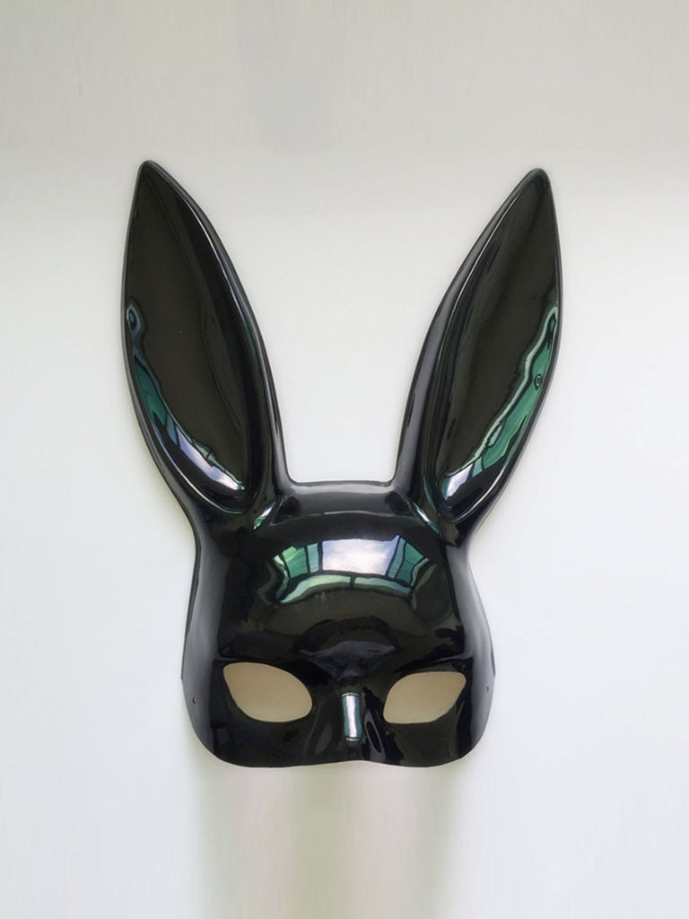 Maschera mezza faccia da coniglietto pasquale Halloween