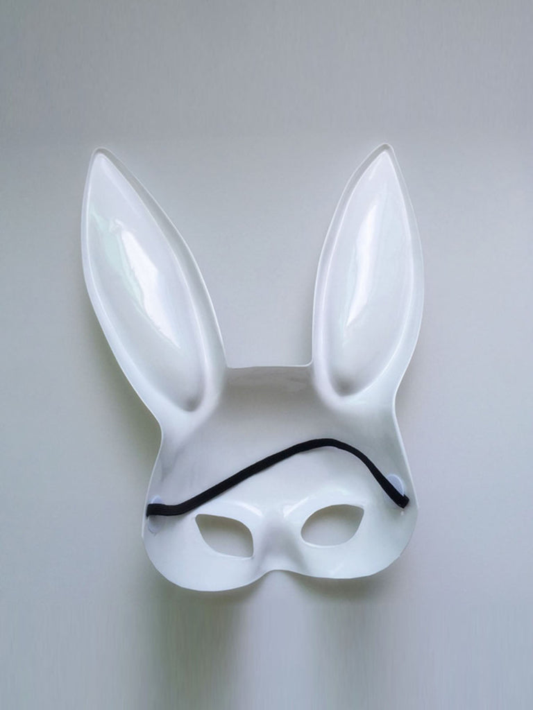 Maschera mezza faccia da coniglietto pasquale Halloween