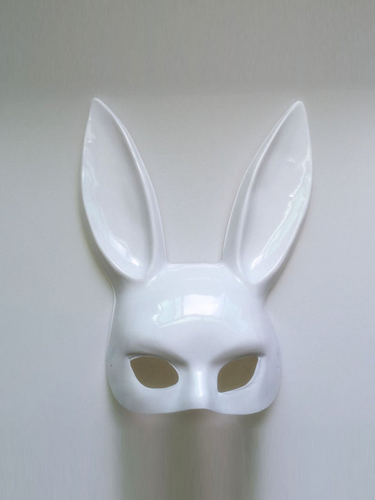 Maschera mezza faccia da coniglietto pasquale Halloween