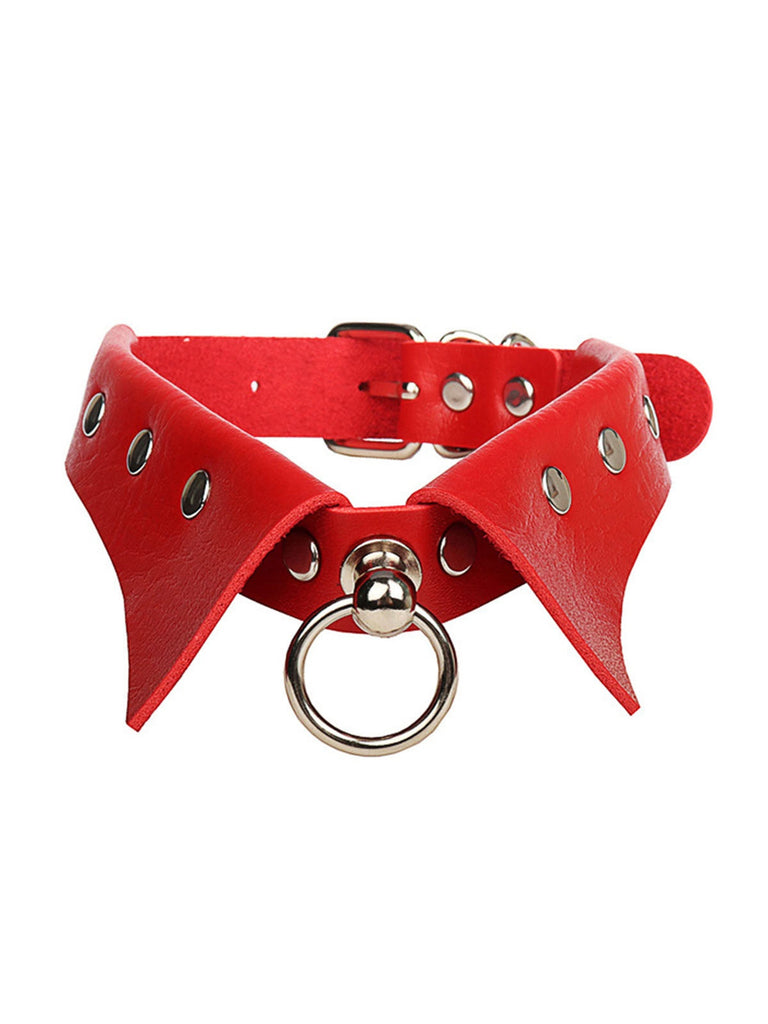 Collana girocollo in similpelle gotica per Halloween