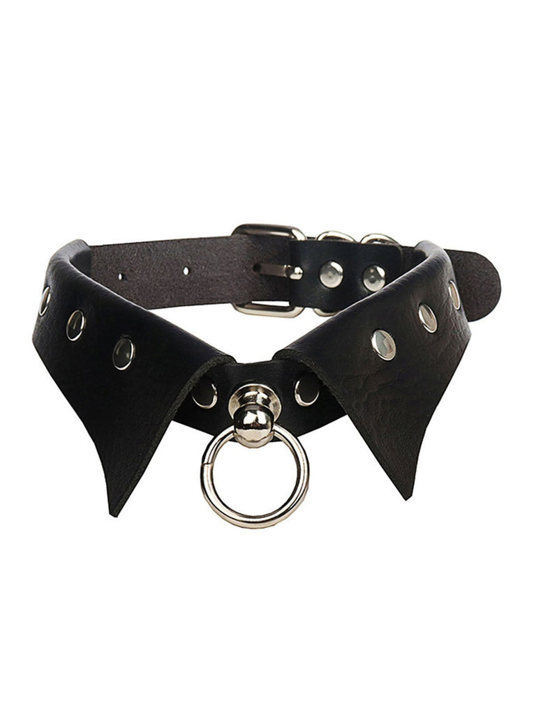 Collana girocollo in similpelle gotica per Halloween